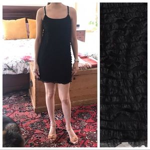 🍎 5/$15 Free People black camisole minidress. Ruffle